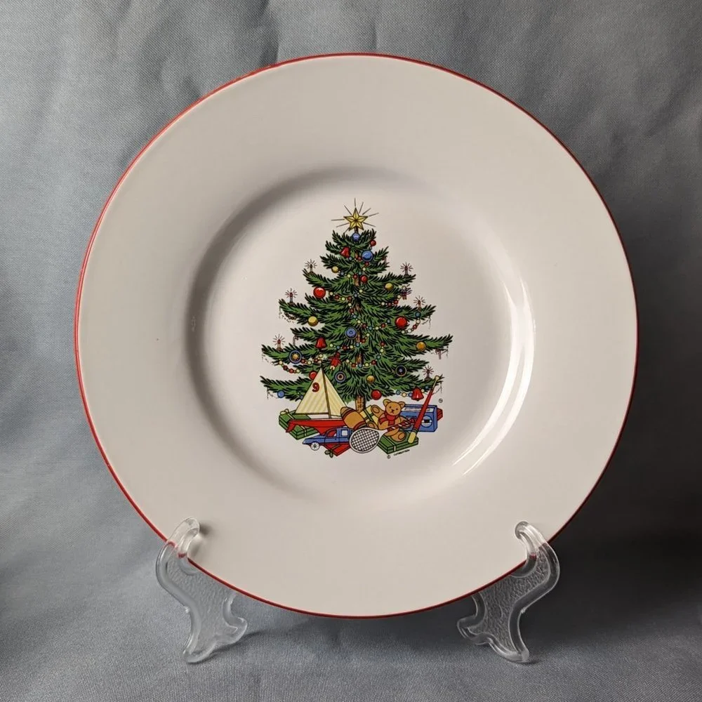 Cuthbertson American Christmas Tree Six Plates Bread Butter And Salad Mixed Lot - Picture 6 of 10